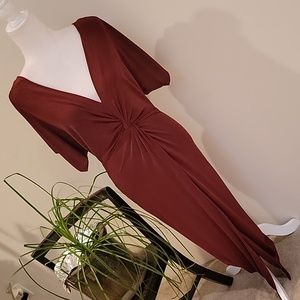 ASTR the label rust colored backless maxi dress